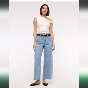 Abercrimbie & Fitch High-rise Wide-Leg Crop Jeans